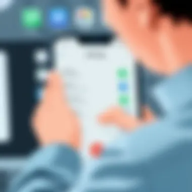 User navigating settings for call recording