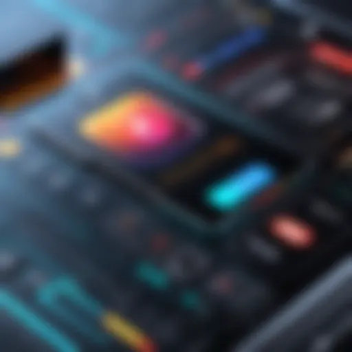 Illustration depicting various device interfaces showcasing the screen record button