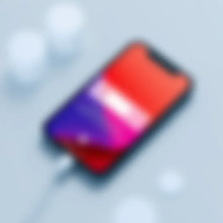 An iPhone displaying a low battery warning