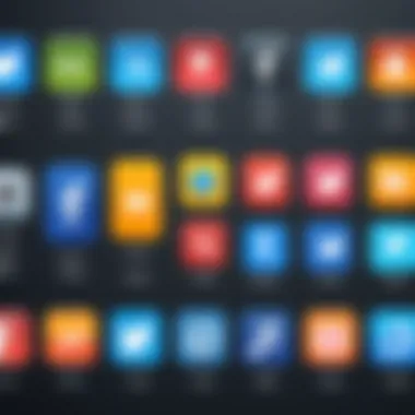 The Evolution of Social Media Illustration depicting the evolution of social media from early platforms to modern apps