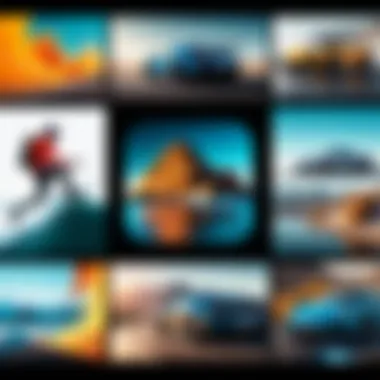 Collage of slow-motion videos created using various apps on an iPhone.
