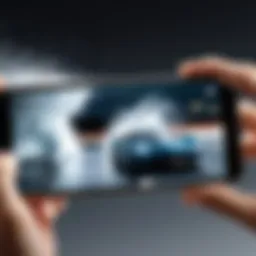 A user capturing a stunning slow-motion shot with an iPhone.