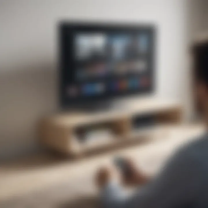 Imagery depicting the convenience and entertainment of Android phone integration with TV apps