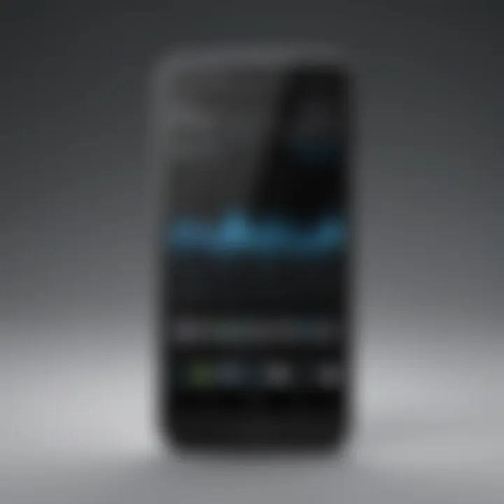 Android Phone with Equalizer App Icon