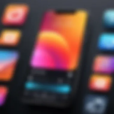 Creative App Interface User interface of an iPhone app for creating animated photos