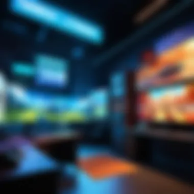 Immersive Game Environment Vibrant and detailed anime fighting game environment