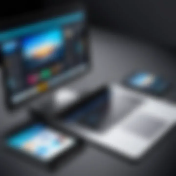 Illustration of various apps designed for dual-screen use