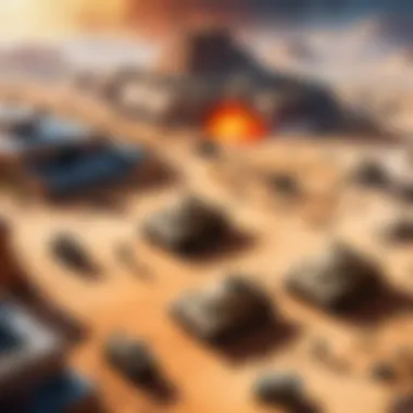 Epic Warzone Tactics Visual representation of a battlefield in a strategy game