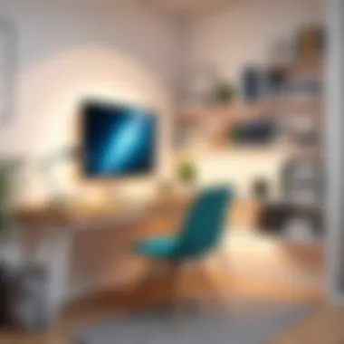 Designing a Comfortable Study Nook A cozy nook for studying with books and a digital device