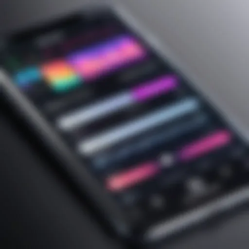 A smartphone displaying a popular music app interface