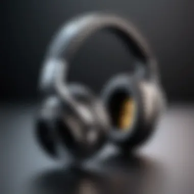 An array of audiophile headphones arranged for comparison