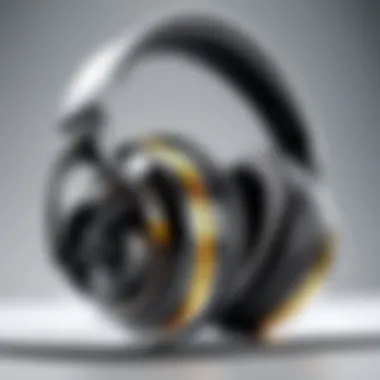 A close-up view of headphone drivers highlighting sound quality features