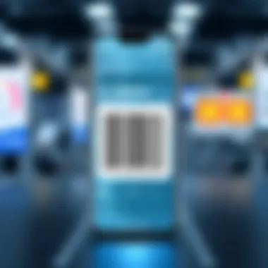 User Interface of Barcode Scanner App User interface of a popular barcode scanner app