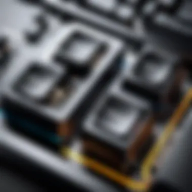 Mechanical Switches Close-Up Close-up of mechanical switches highlighting their build quality