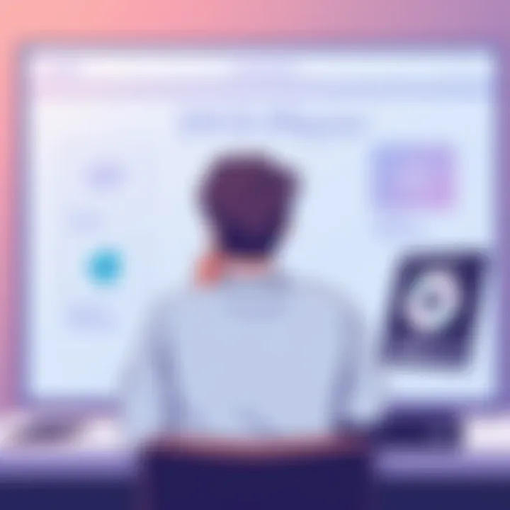 User reviewing different DVD player software