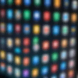 An array of educational app icons on a smartphone screen