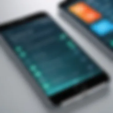 User navigating an antivirus application on a smartphone