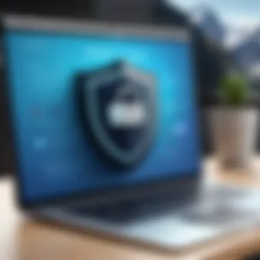 Privacy shield symbolizing online protection