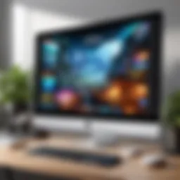 Innovative gaming setup featuring a Mac with popular game titles