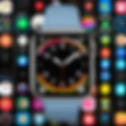 Showcasing a colorful selection of Apple Watch faces