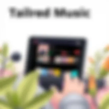 A personalized music playlist displaying an array of songs tailored to user preferences.