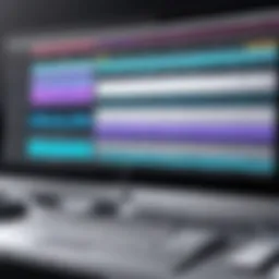 Dynamic editing interface showcasing music video creation