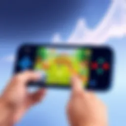 A serene mobile gaming experience showcasing vibrant graphics.