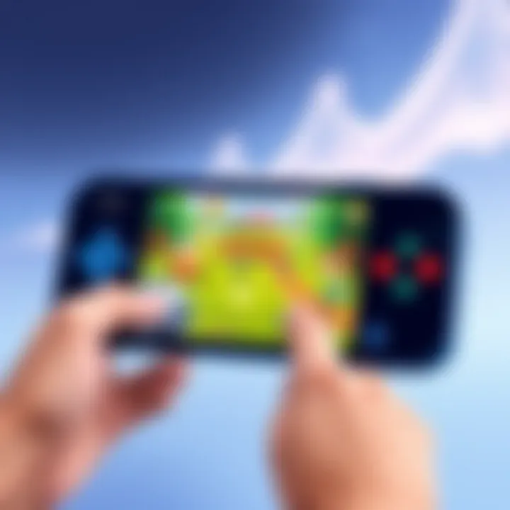 A serene mobile gaming experience showcasing vibrant graphics.