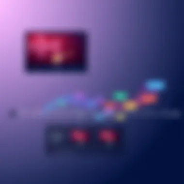 Creative timeline layout demonstrating video editing for music projects