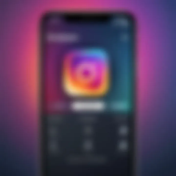 Digital device showing Instagram app