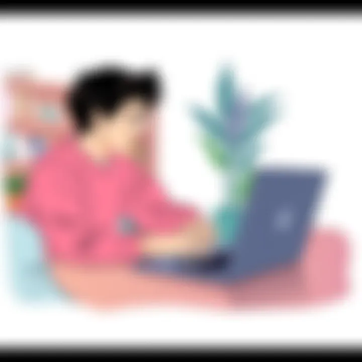 A user interacting with a budget laptop in a casual setting