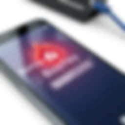 Showcasing the Burner app interface on a smartphone