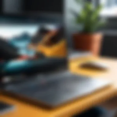 User working on video project using Chromebook