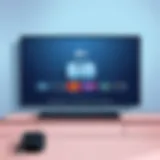 Apple TV Interface on Chromecast Apple TV interface displayed on a Chromecast-enabled TV