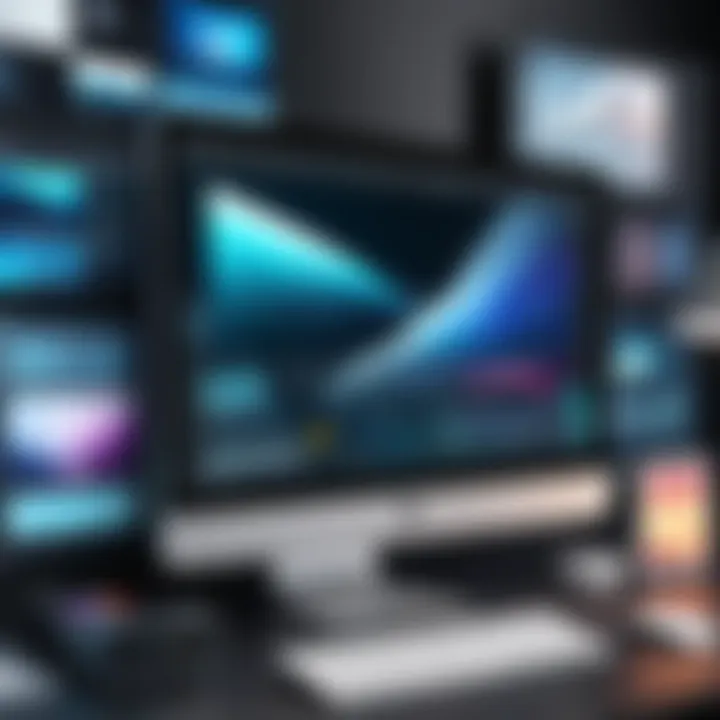 A screen displaying various digital art applications