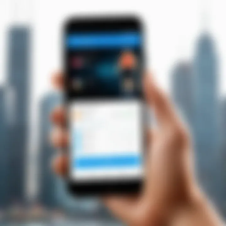 User engaging with a fitness app on an Android device