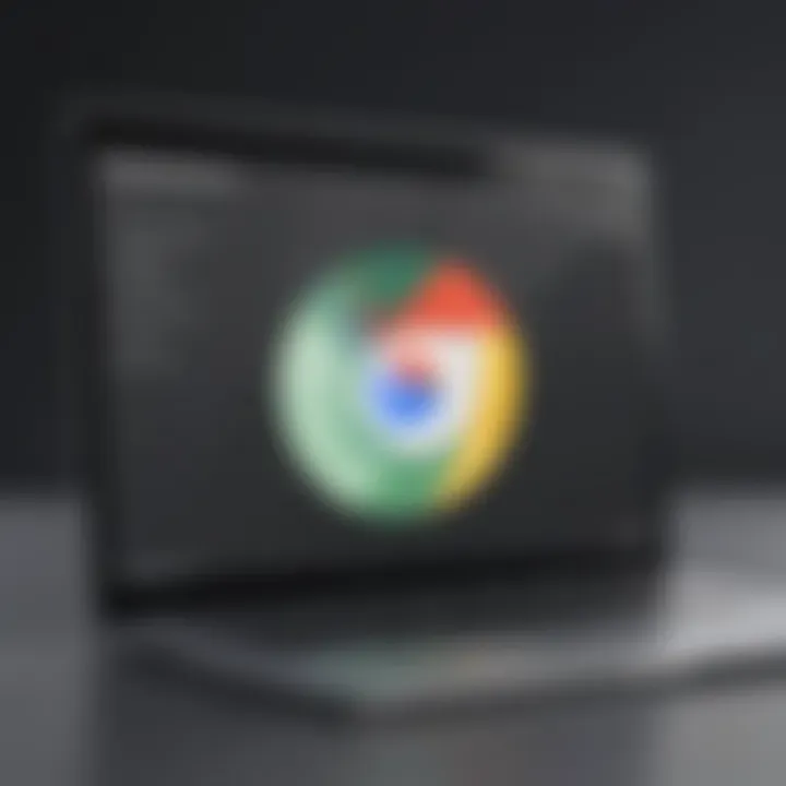 Laptop screen showing Google Chrome interface