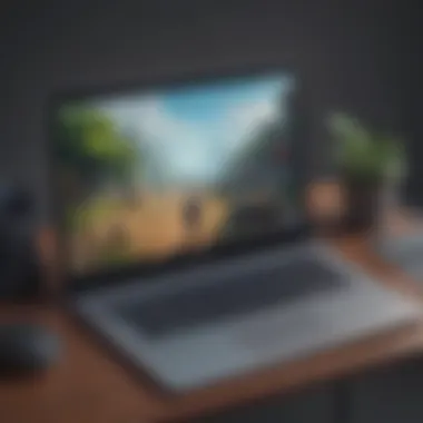 Chromebook displaying Fortnite gameplay