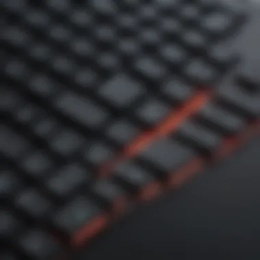 A stylized Chromebook keyboard with gaming keys highlighted for Roblox gameplay