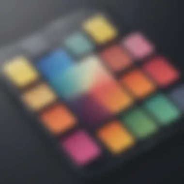 Color palette selection for wallpapers