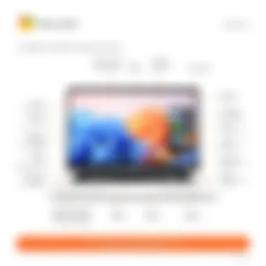 Detailed view of Microsoft laptop specifications