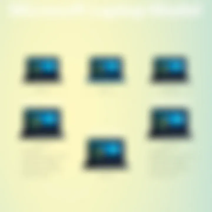 Comparison chart of Microsoft laptop models