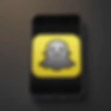 Snapchat Logo on Digital Device Illustration of digital device with Snapchat logo