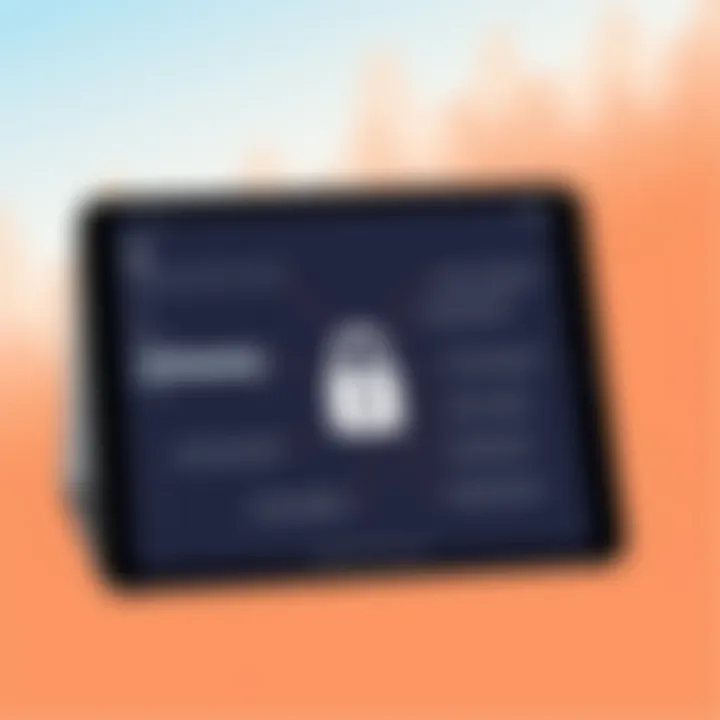 Security Features on iPad Before Erasure iPad showing security features before erasure