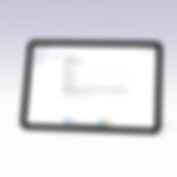 Settings Screen for iPad Erasure Erase iPad settings screen displayed on device