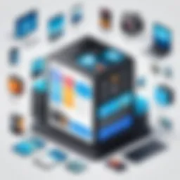 An infographic showcasing various photo and video storage apps