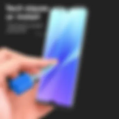 Demonstration of screen protector installation techniques.