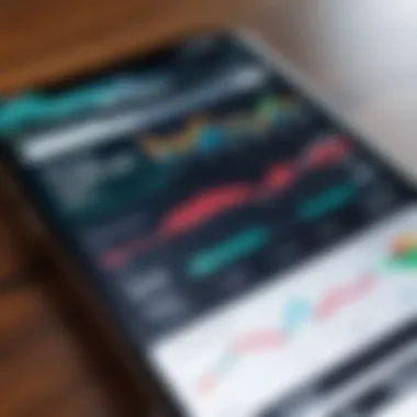Financial Insights from Tracking Apps Visual representation of financial analytics on an iPhone screen