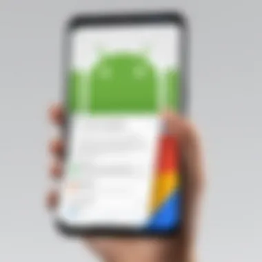Navigating Privacy Settings A user navigating privacy settings on an Android device