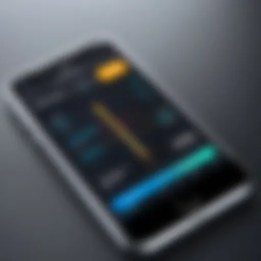Built-in measuring app interface on iPhone
